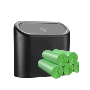 Bote de basura para coche con 8 rollos de bolsas de basura para Tesla