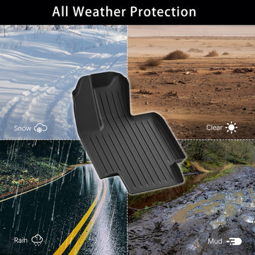Tespart - All Weather TPE Floor Mats for Tesla Cybertruck