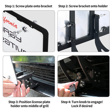 Tespart - Black License Plate Frame for Tesla Model 3/Y