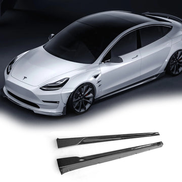 Tespart - Tesla Model 3 Carbon Fiber Side Skirts Ver.4