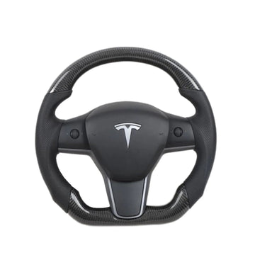 Tespart - Carbon Fiber Sport Steering Wheel for Tesla Model 3 / Y 【Style 39】