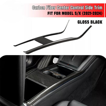 Tespart - Carbon fiber Center console trim panel for Tesla Model S/X 2022-2023
