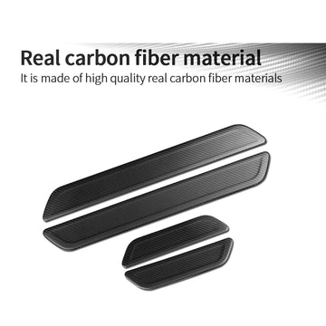 Tespart - Door Sill Scuff Plates Cover for Tesla Model 3 - Carbon Fiber Exterior Mods