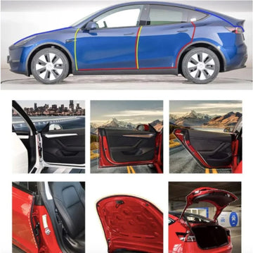 Door Seal Rubber Kit Full-Body Noise Reduction for Model Y
