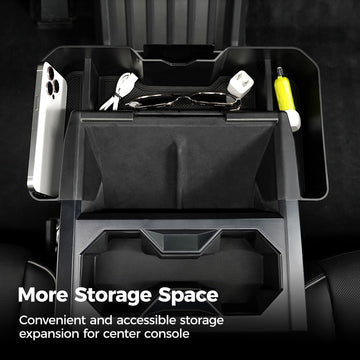 Tespart - Extended Center Console Organizer Storage Box for Cybertruck