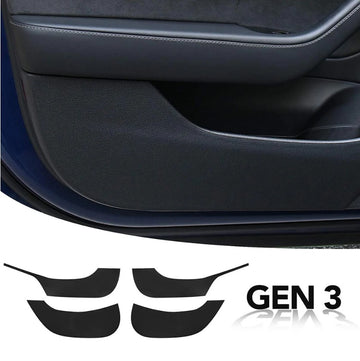 Leather Door Protector Anti-Kick Mat for Tesla Model Y 2020-2024