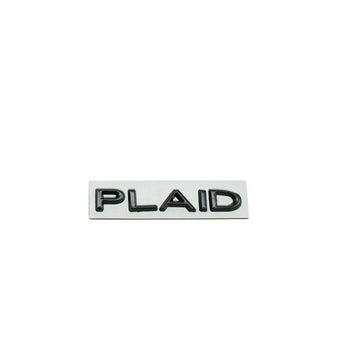 Tespart - Plaid Letter Logo sticker for Tesla Model 3/Y/X/S