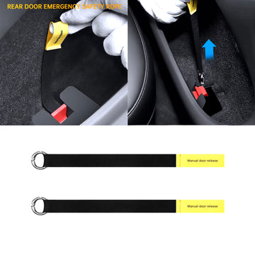 Tespart - Rear Door Emergency Safety Pull Cord for Tesla Model Y/3 (2pcs)