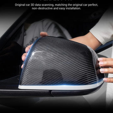 Tespart - Side Mirror Cover OEM Style for Tesla Model X / S - Dry Carbon Fiber Exterior Mods