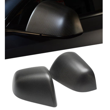 Tespart - Side Mirror Cover for Tesla Model Y / 3 Highland ( OEM Style ) - Carbon Fiber Mirror Caps Exterior Mods