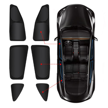 Tespart - Sunshade Cover UV Blocking for Tesla Model X 2016-2024 (12PCs)