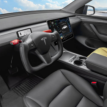 Tespart - Yoke Carbon Fiber Steering Wheel for Tesla Model 3 / Y【Style 34】