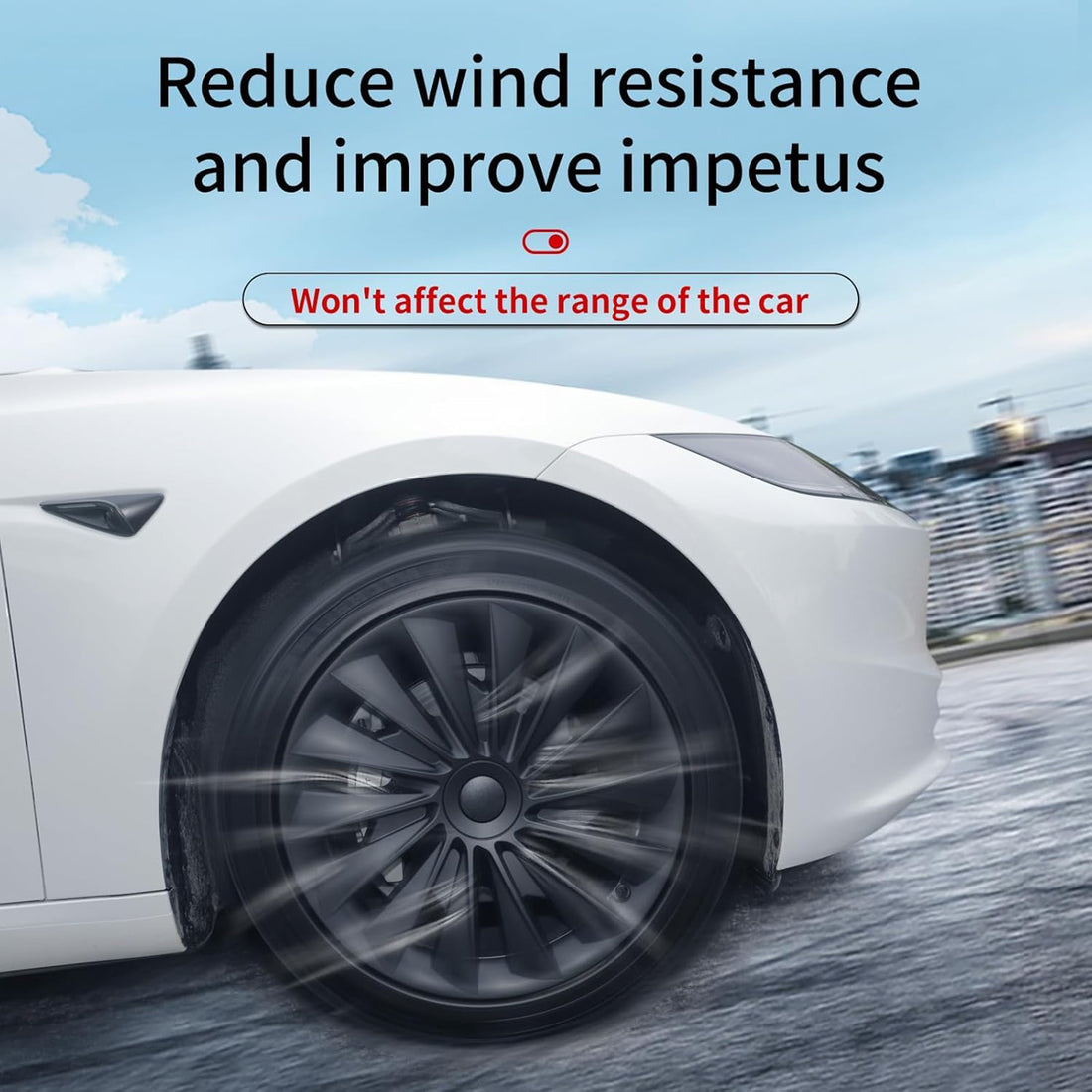 Tespart- 18" Blade Wheel Cover For Tesla Model 3 Highland（4PCS)
