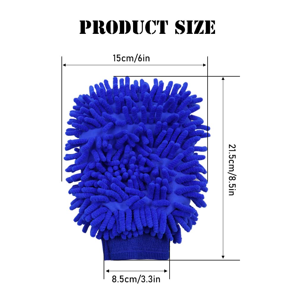 Premium Chenille Car Wash Glove 2pcs
