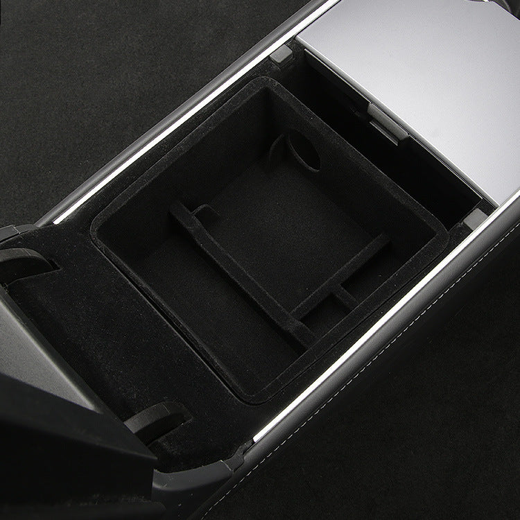 Bandeja de consola central, caja de almacenamiento con reposabrazos para Tesla Model 3 / Model Y 2021-2023 