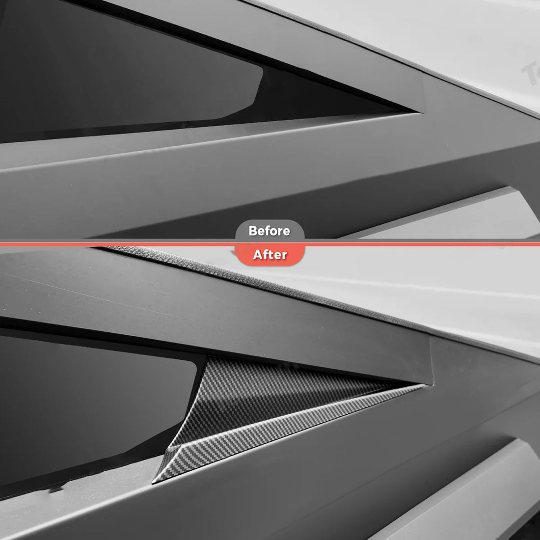 Tespart - A-Pillar Triangle Spoiler Covers for Cybertruck