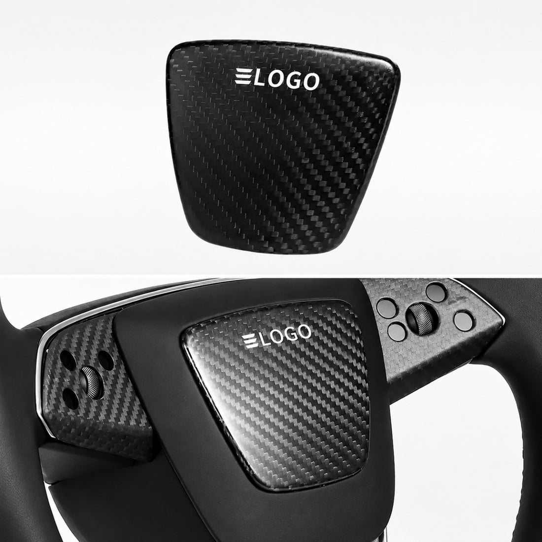 Airbag Trim Cover Dry Carbon Fiber for Highland New Model Y Interior