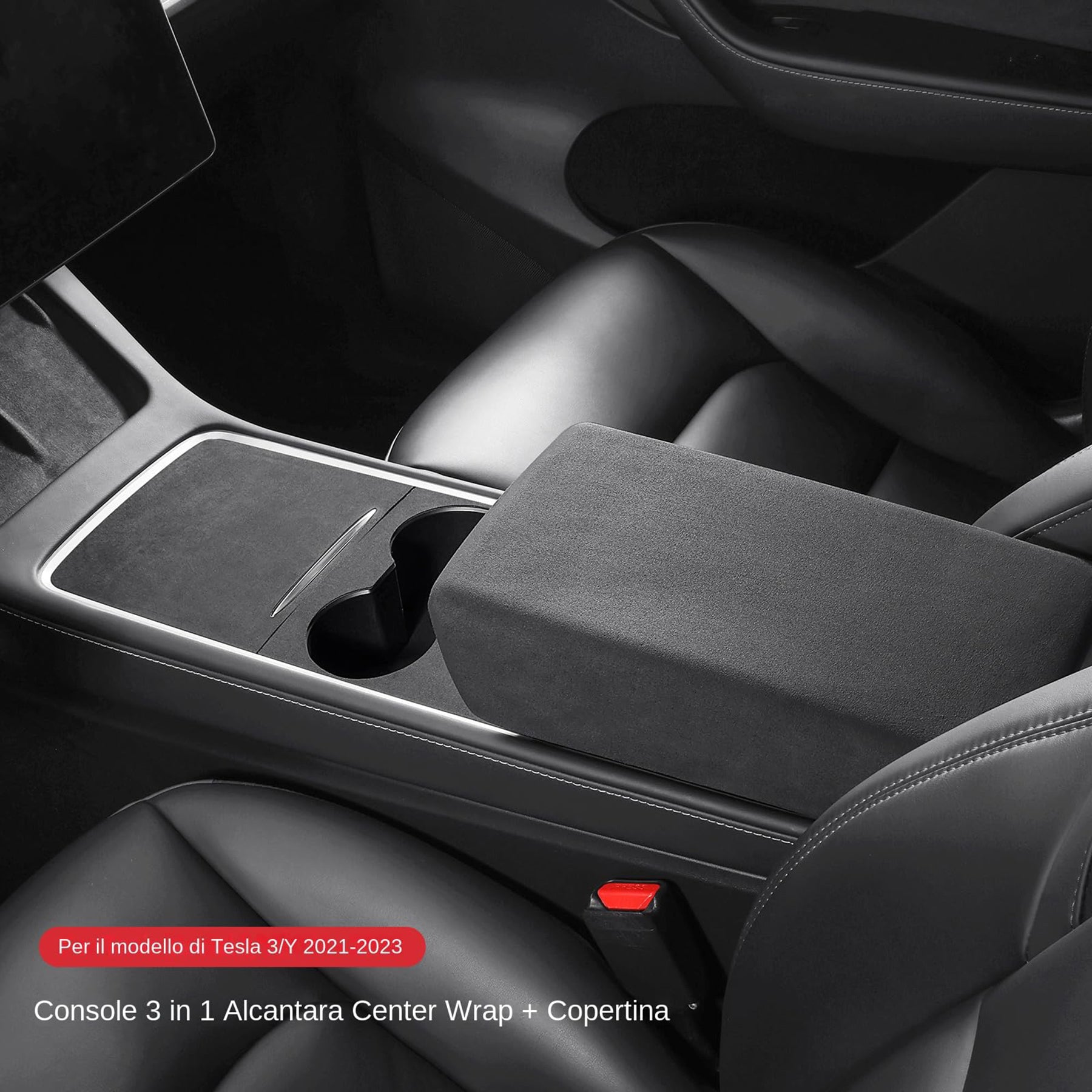 Tespart - Alcantara Central Control Panel Sticker for Tesla Model 3
