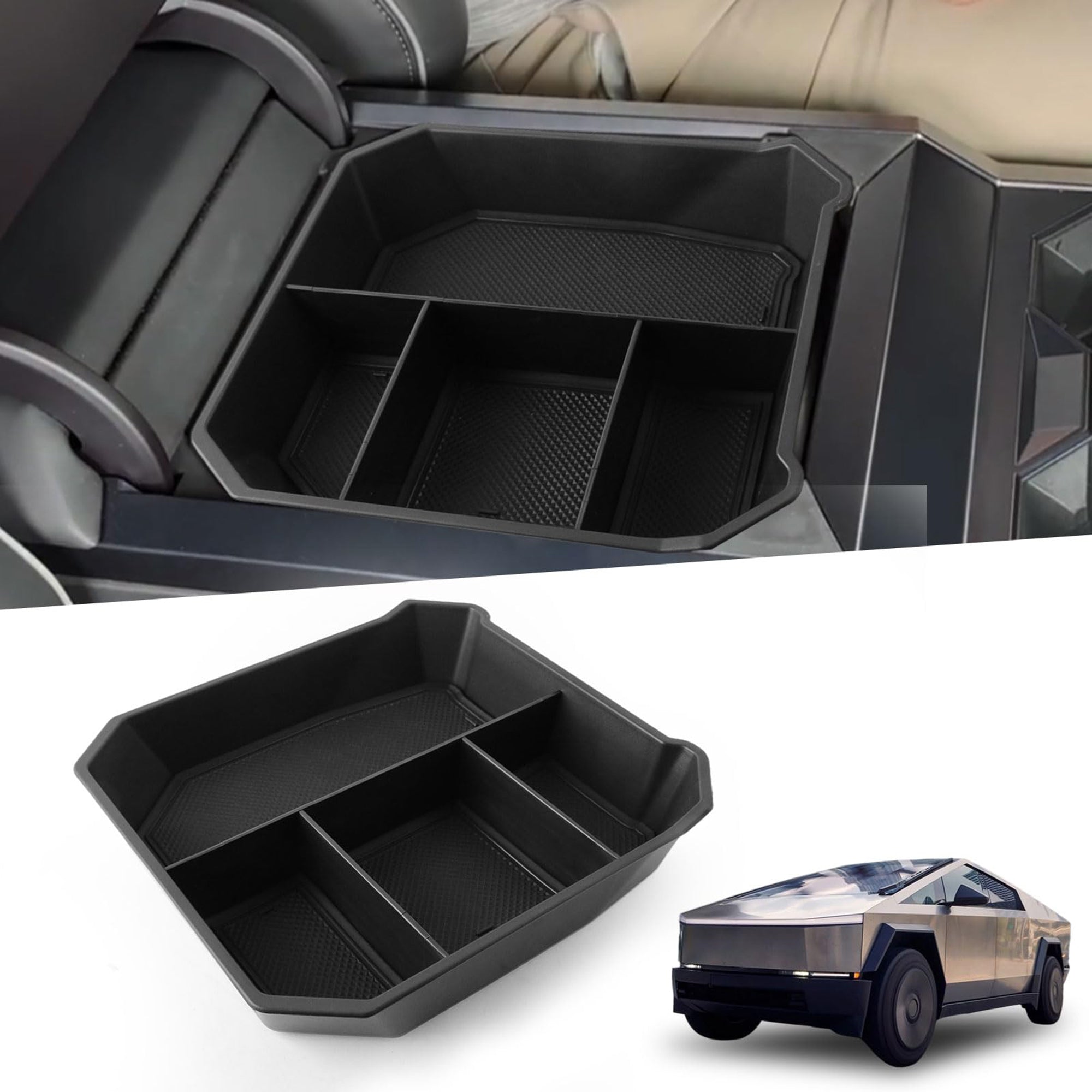 Tespart - Armrest Storage Box for Tesla Cybertruck