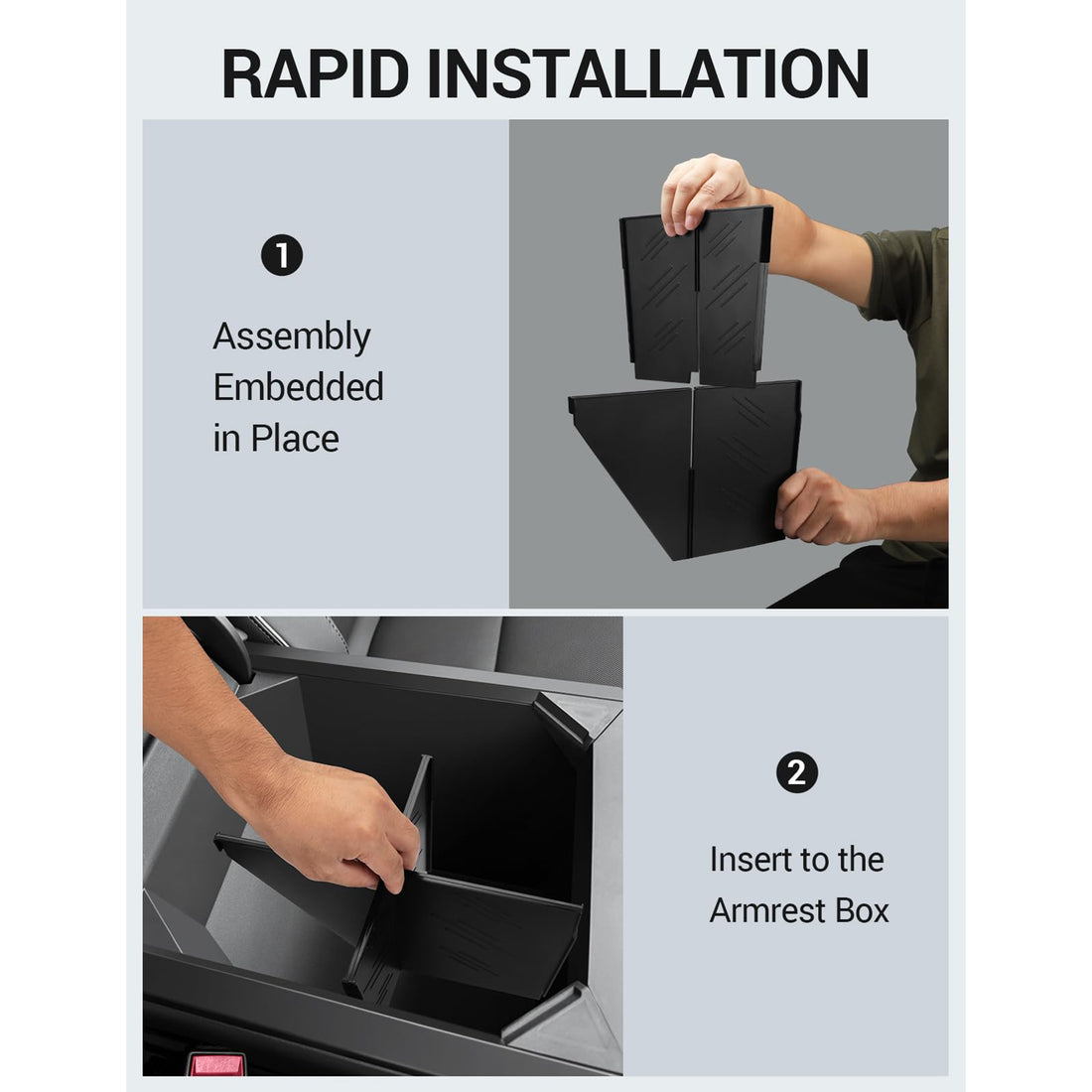 Tespart - Armrest Storage Box Divider for Tesla Cybertruck