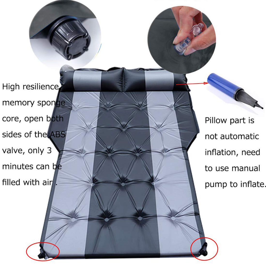 Tespart - Automatic Inflatable Camping Mattress for Tesla Model Y & Model 3