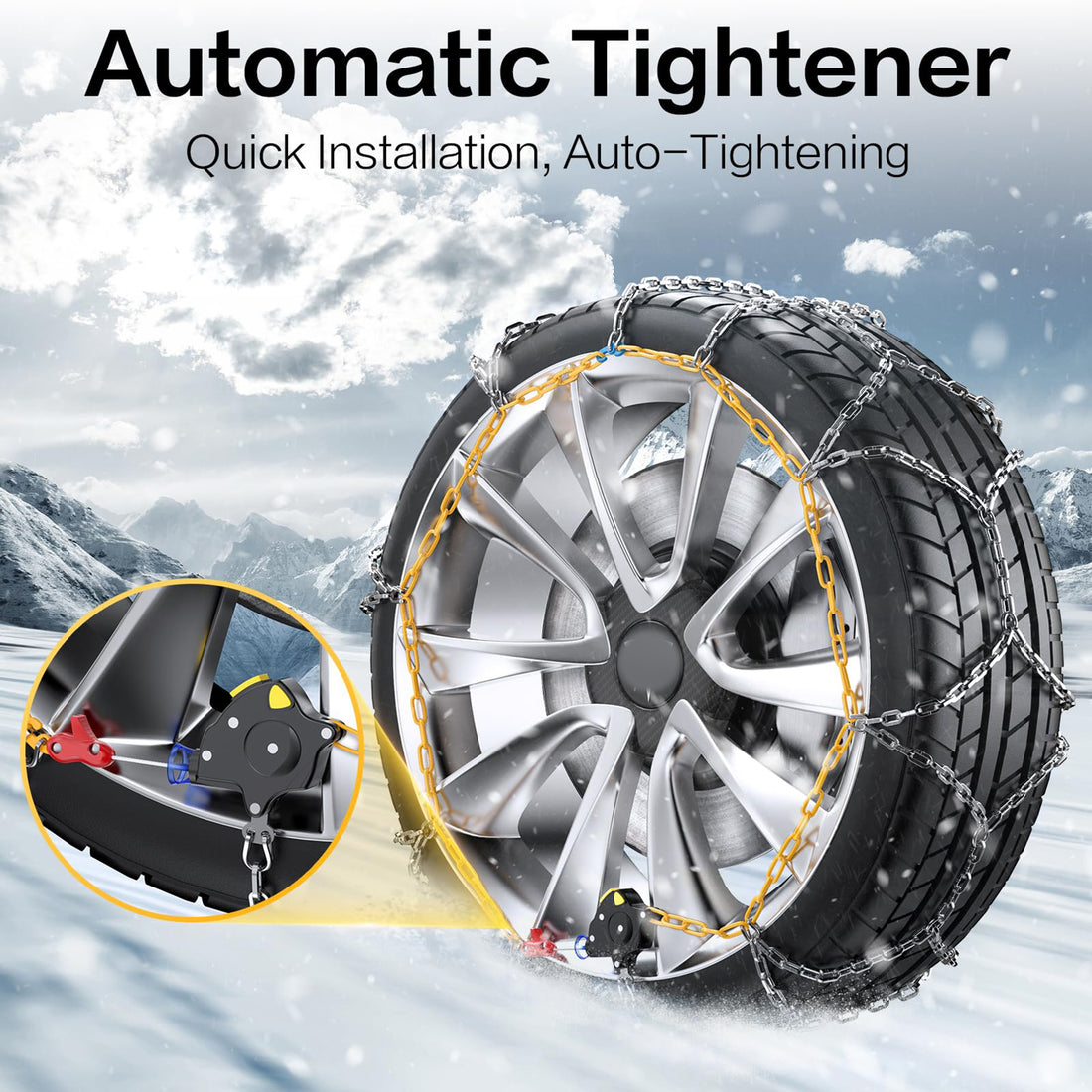 Tespart- Automatic Tightening Snow Chains For Tesla Model Y Model 3 2017-2024  Add to wishlist