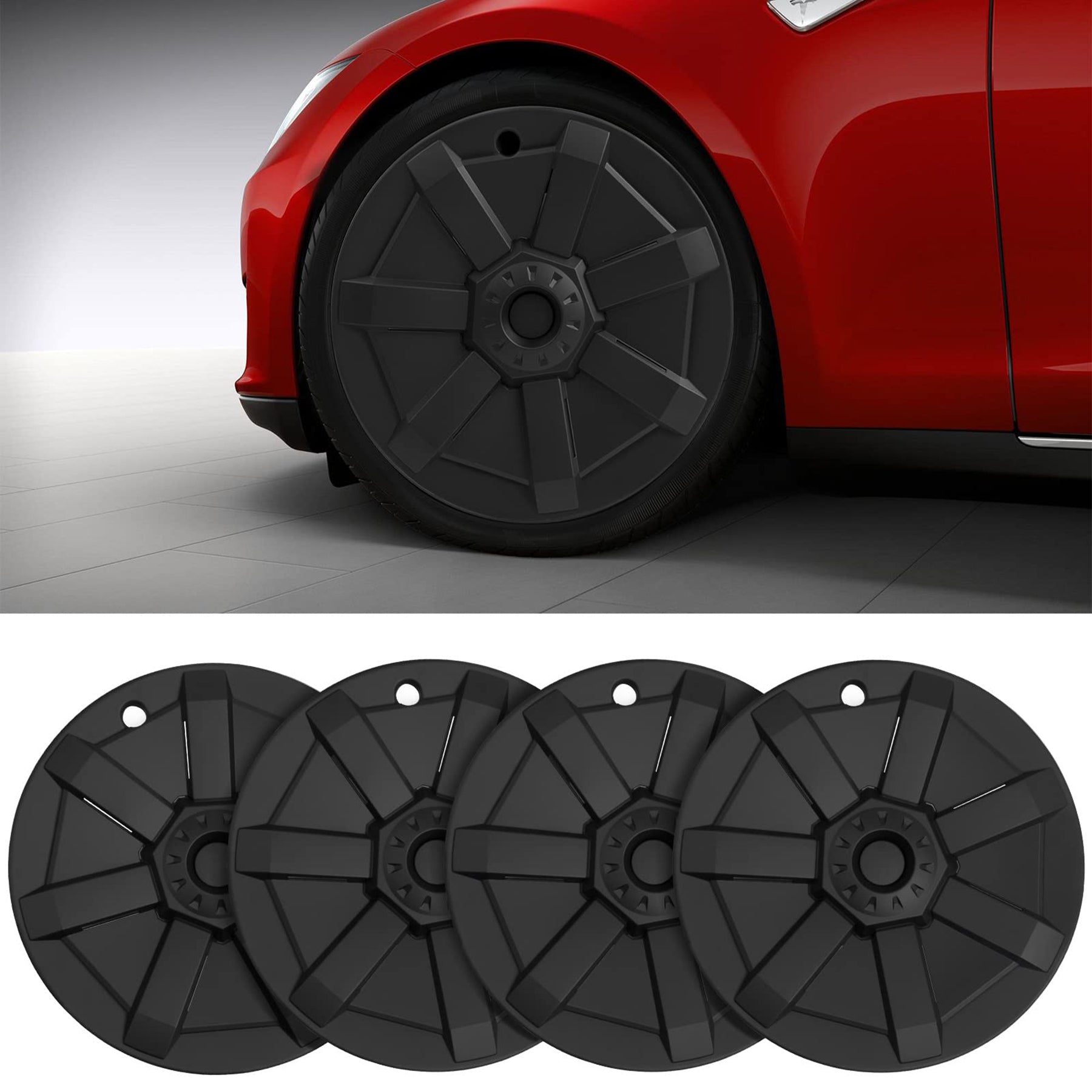 Tespart- 19' Best Wheel Covers Cybertruck Style for Tesla Model Y (4PCS)