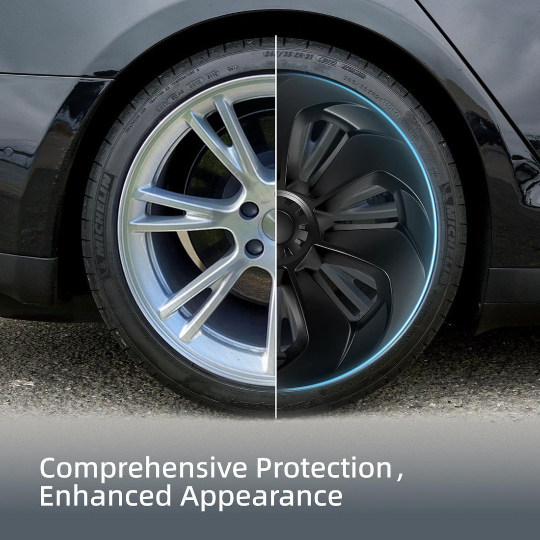 Tespart- 19' Big Blade Wheel Covers For Tesla Model Y（4PCS）