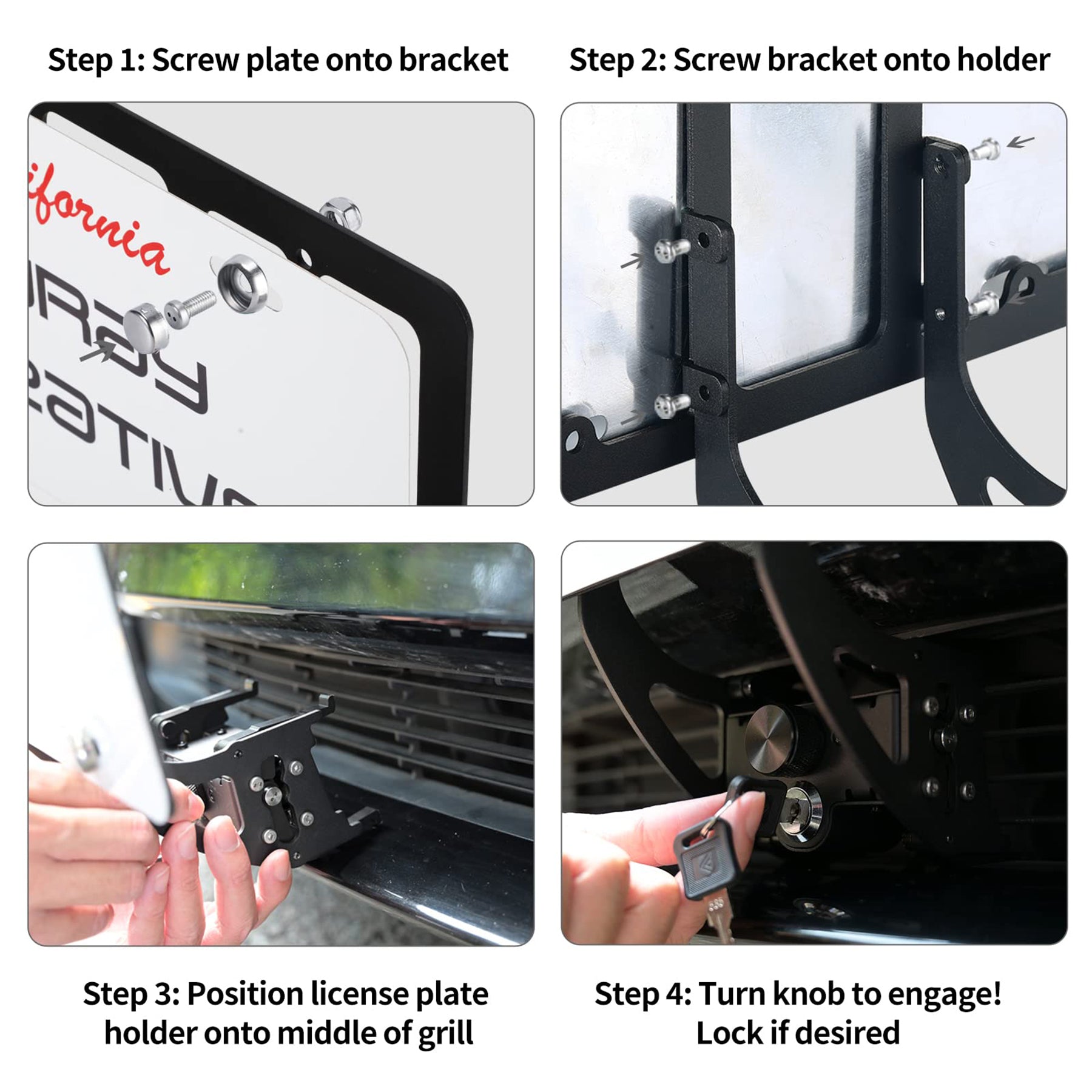 Tespart  - Black License Plate Frame for Tesla Model 3/Y