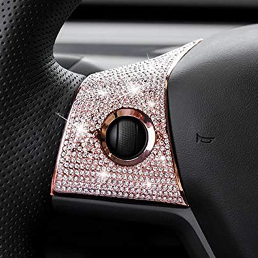 Tespart - Bling Steering Wheel Buttons Decorate for Tesla Model 3 Model Y（2017-2024)