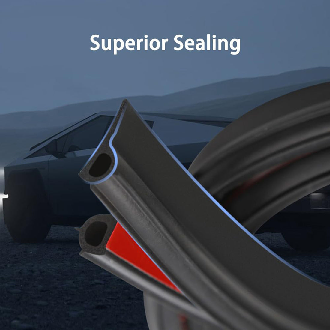 Tespart - Car Door Seal Kit Wind Noise Reduction Accessories for Cybertruck