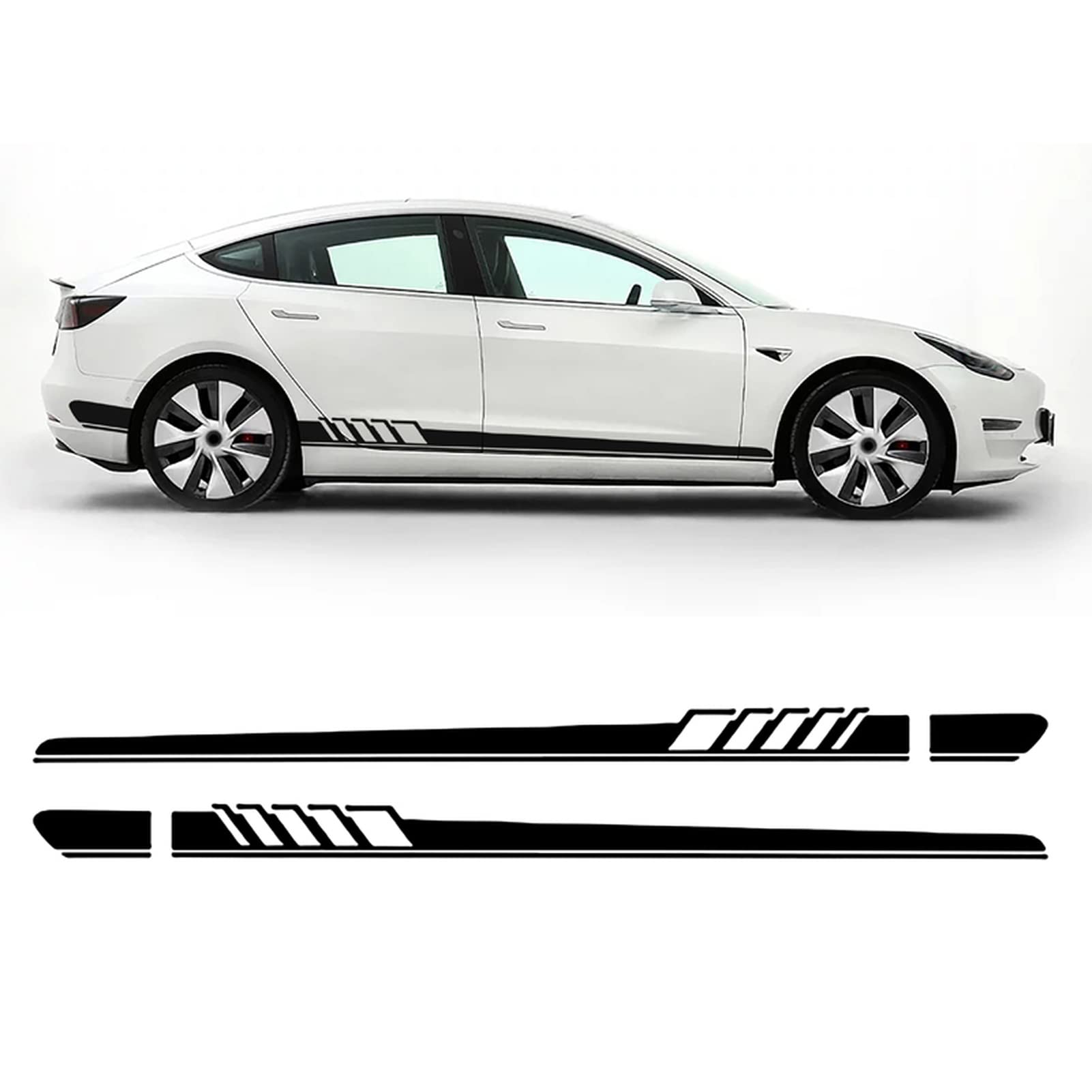 Car Door Side Skirt Stripes Sill Sticker Body Decal for Tesla Model S/3/X/Y (2pcs/set)