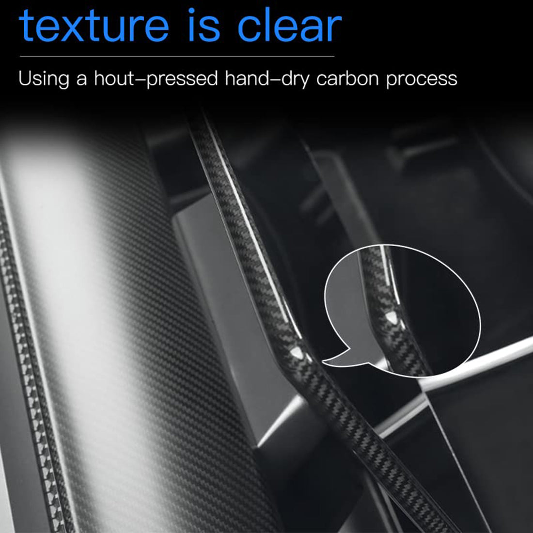 Tespart - Model 3 / Y Display Cover - Carbon Fiber Interior Mods