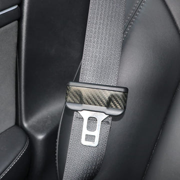 Tespart - Model 3 / Y Seat Belt Buckle Cover Trim - Carbon Fiber Interior Mods（2pcs）
