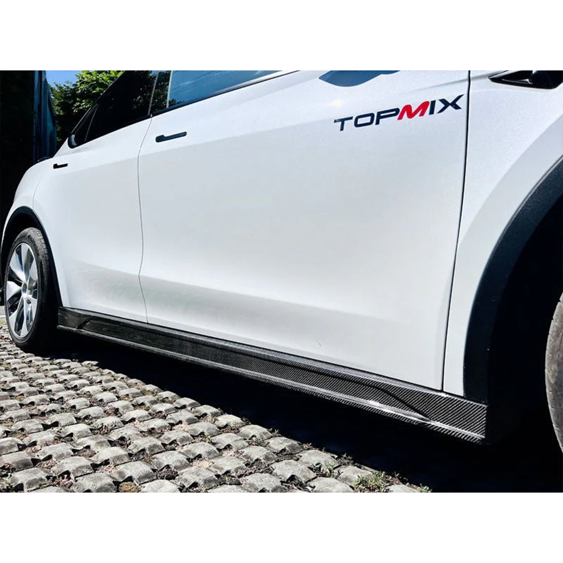 Tespart - Carbon Fiber Side Skirts TOPMIX for Tesla Model Y