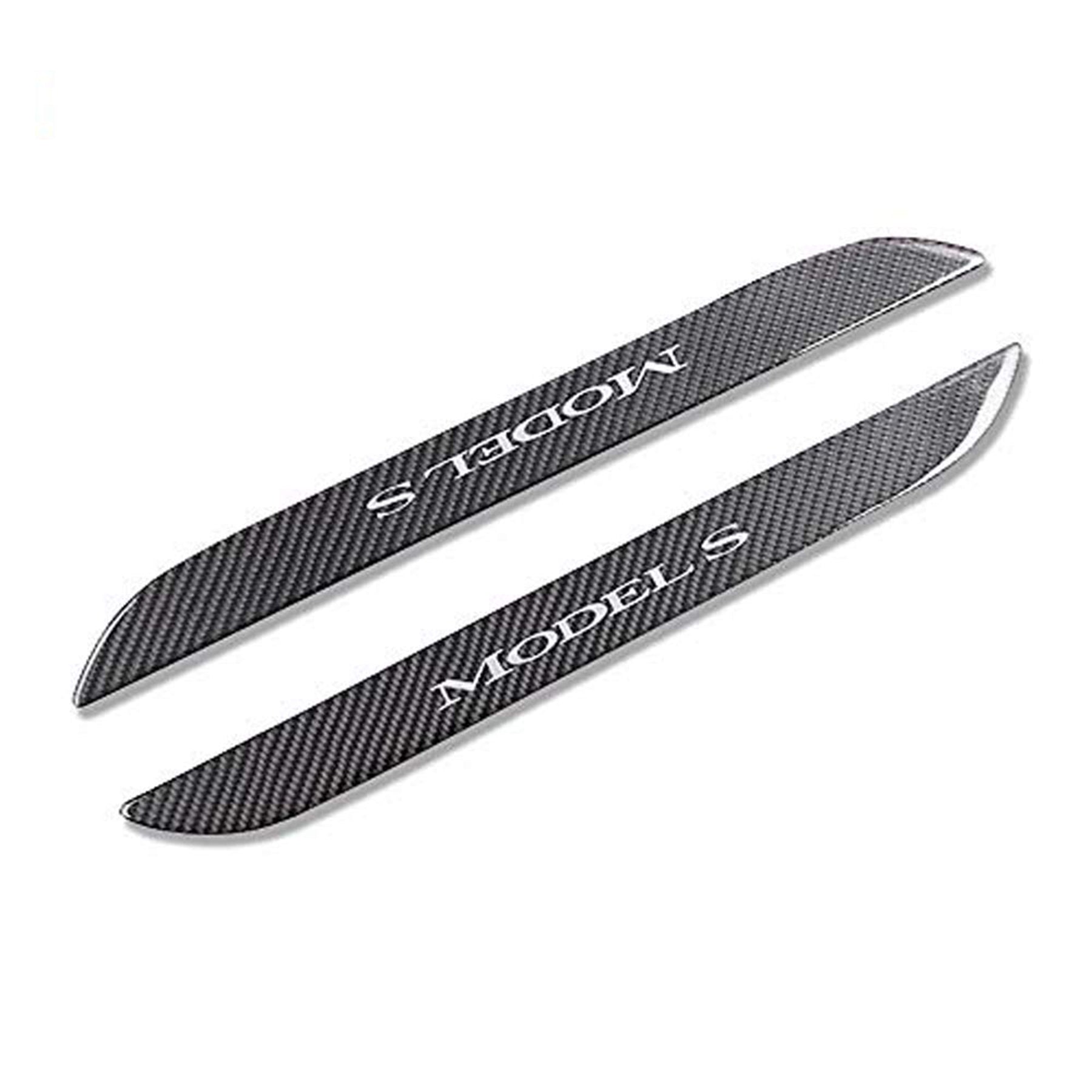 Tespart - Carbon Fiber Textured Front Door Sill Protector for Tesla Model S 2016-2018