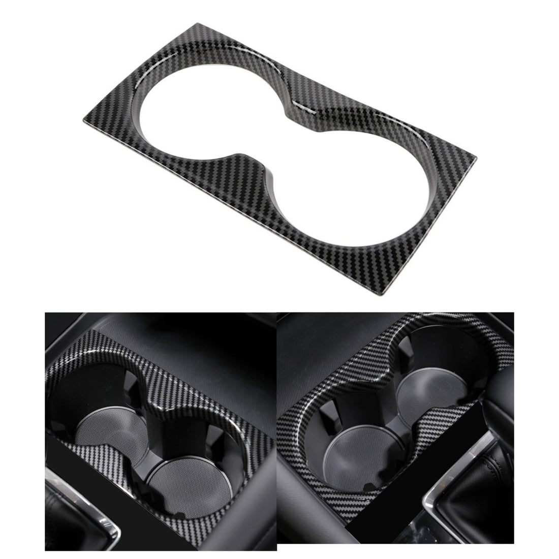 Tespart - Carbon Fiber beverage holder for Tesla Model S/X 2022-2024