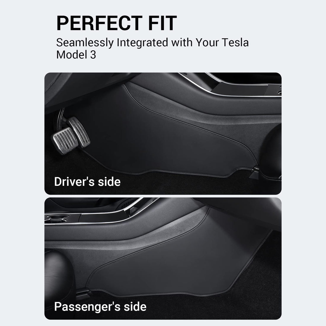 Tespart - Center Console Side Anti-Kick Mat For Tesla Model Y