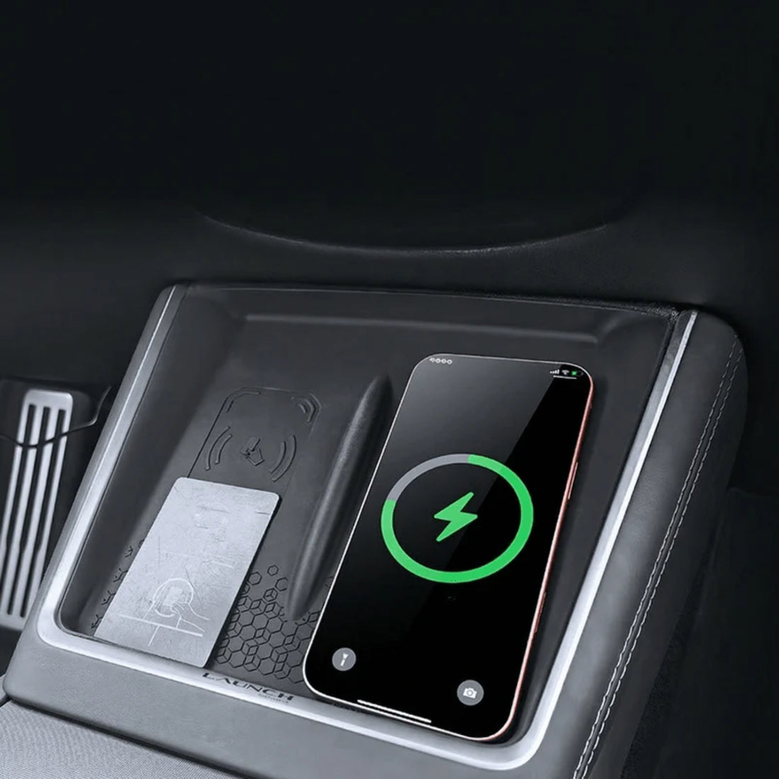 Center Console Silicone Mat for Model Y Standard Wireless Charging Pad