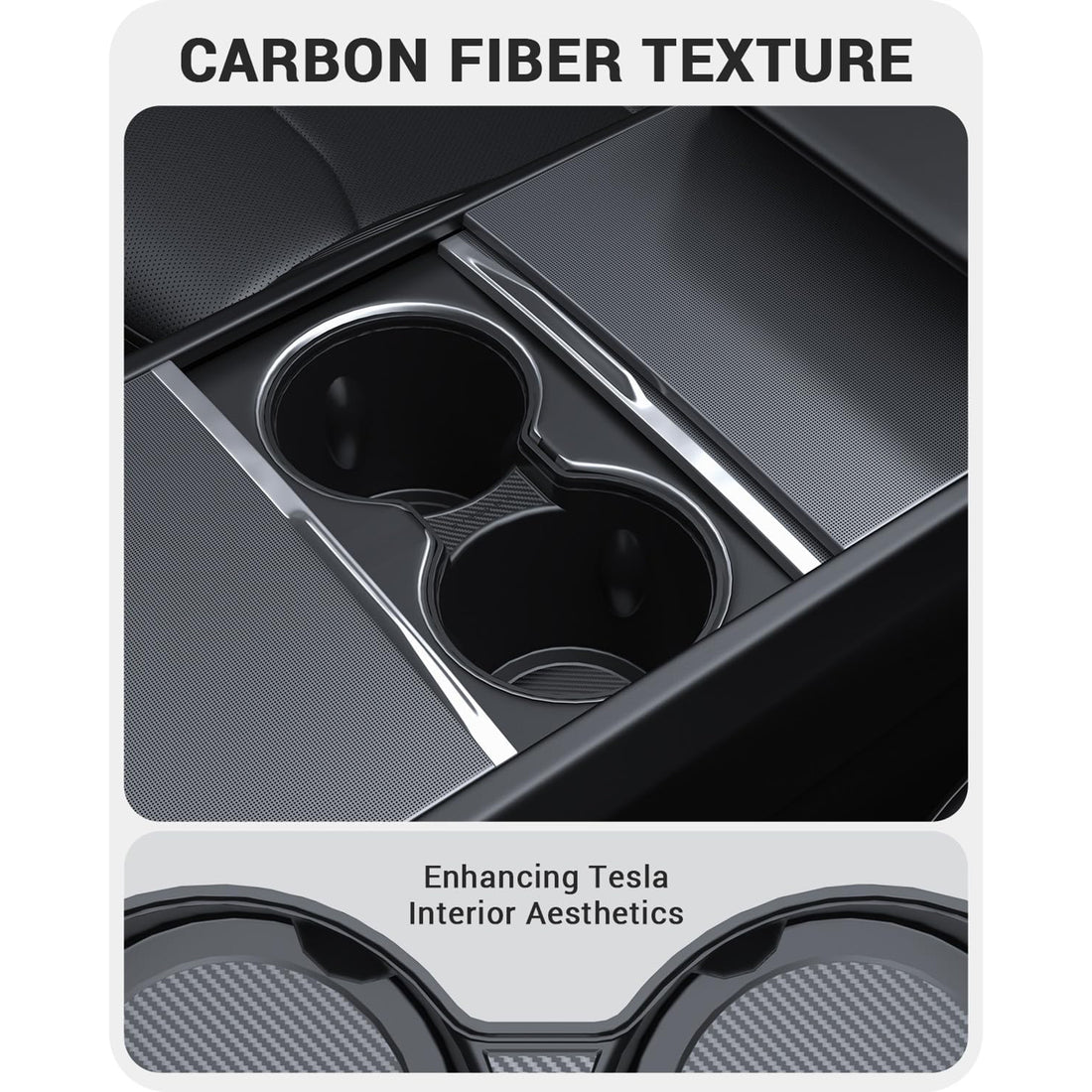 Tespart - Center Console Tesla Cup holder for Model 3 Highland