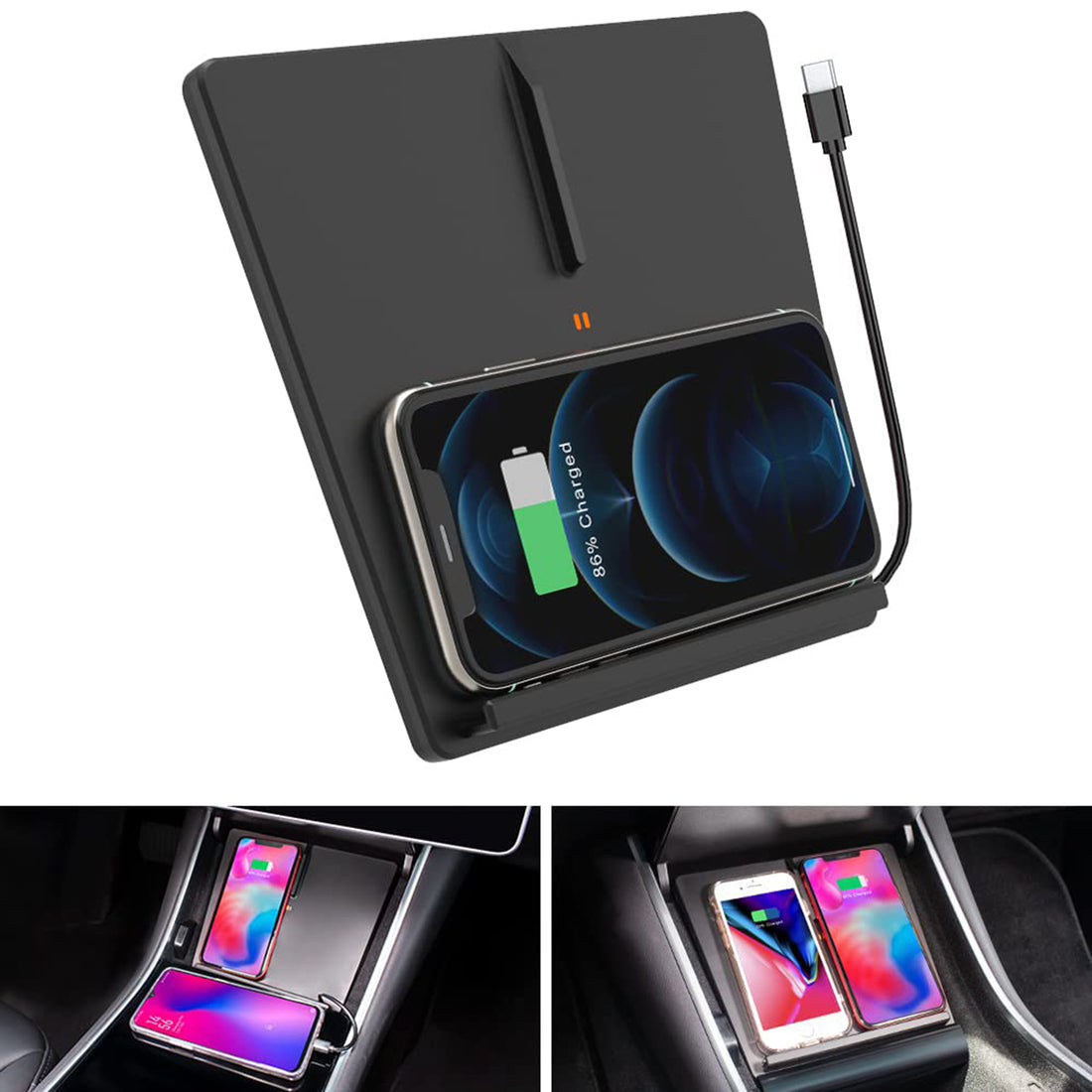 Tespart - Center Console Wireless Charger for Tesla Model 3