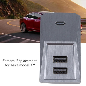 Tespart - Center Docking Station USB Hub For Tesla Model 3/Y 2021.11-2023