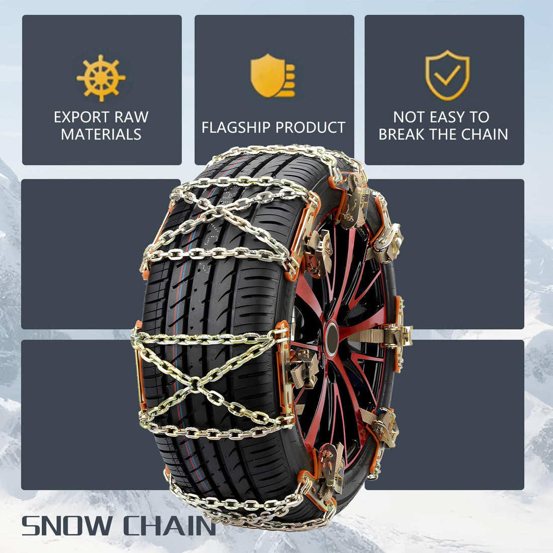 Tespart - Cross Shaped Snow Chains For Tesla Model 3/Y/X/S