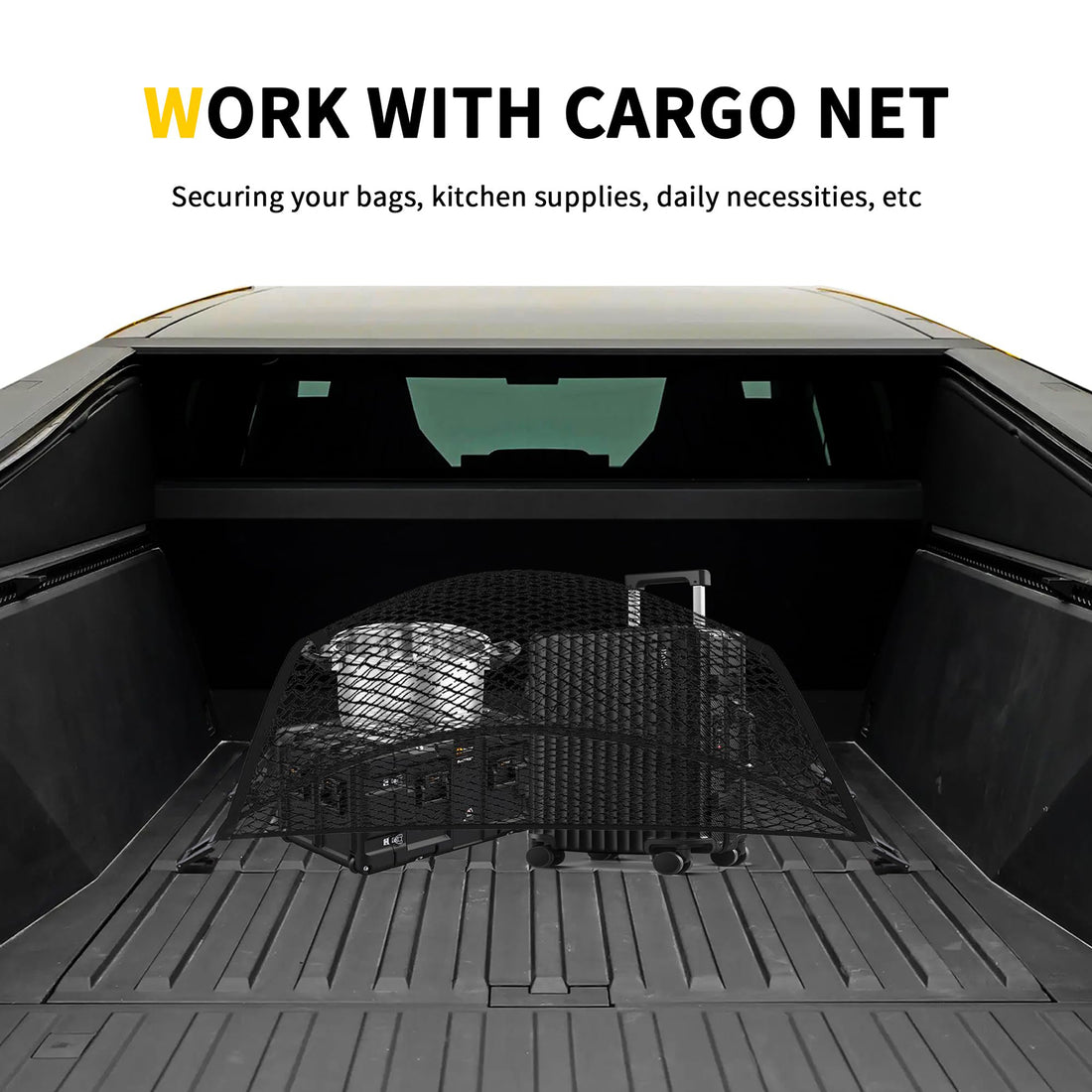 Tespart - D-Rings Truck Bed Tie Down Anchors Truck Bed Hooks for Cybertruck 2PCS