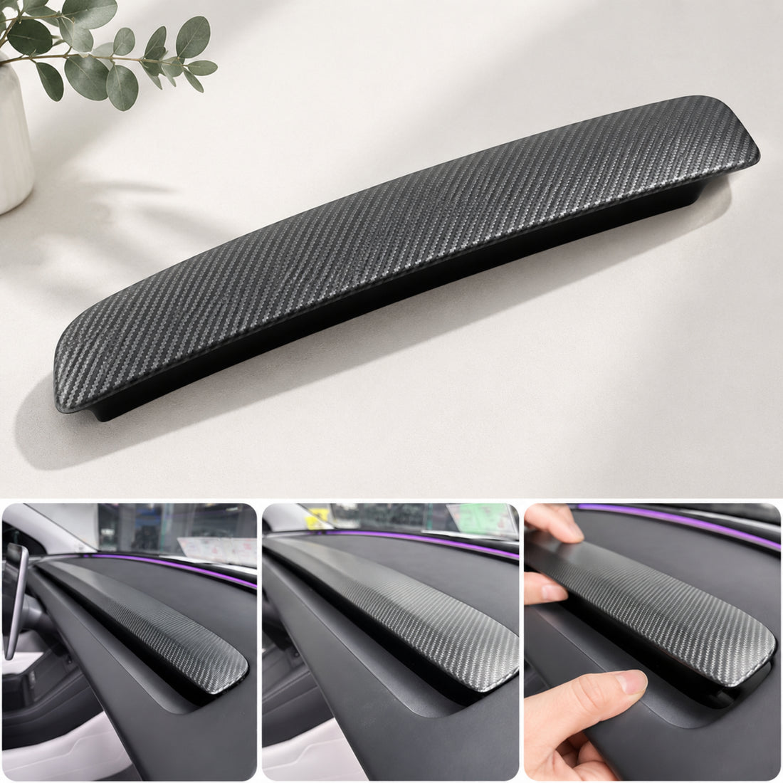 Dashboard Cover Carbon Fiber Replacement for Model Y Standard Interior
