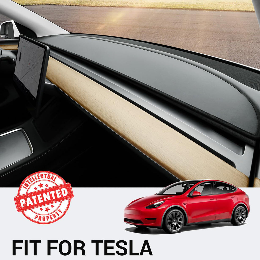 Tespart - Dashboard blackout mat for Tesla Model 3/Y 2017-2023