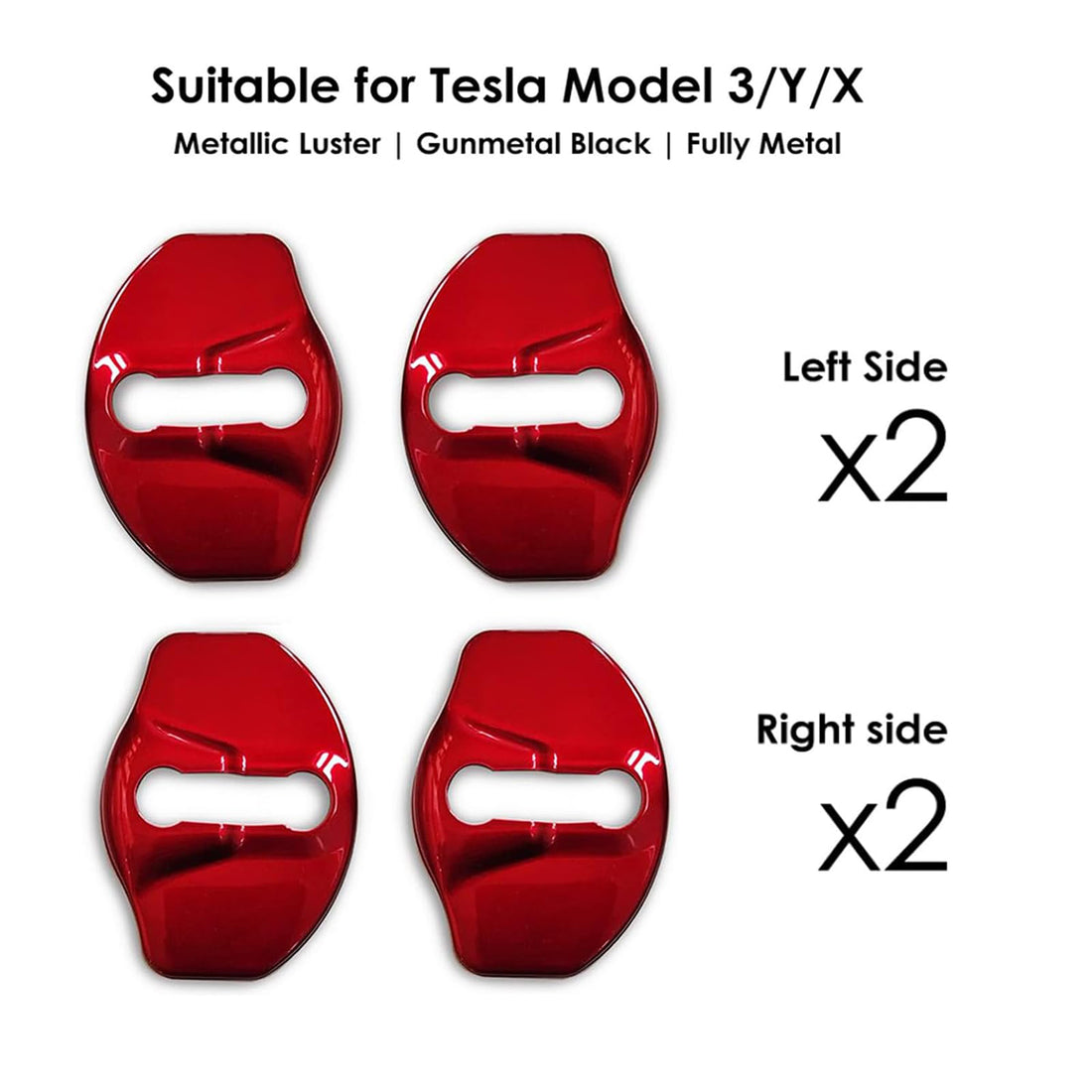 Tespart - Door Lock Cover for Tesla Model 3 2017-2023.10 & Model Y 2020-2024 | (4pcs)