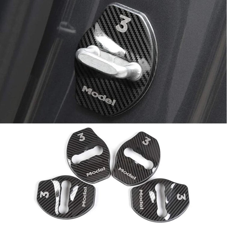 Door Lock Buckle Cover [4 pcs] for Tesla Model 3 2017-2023.10
