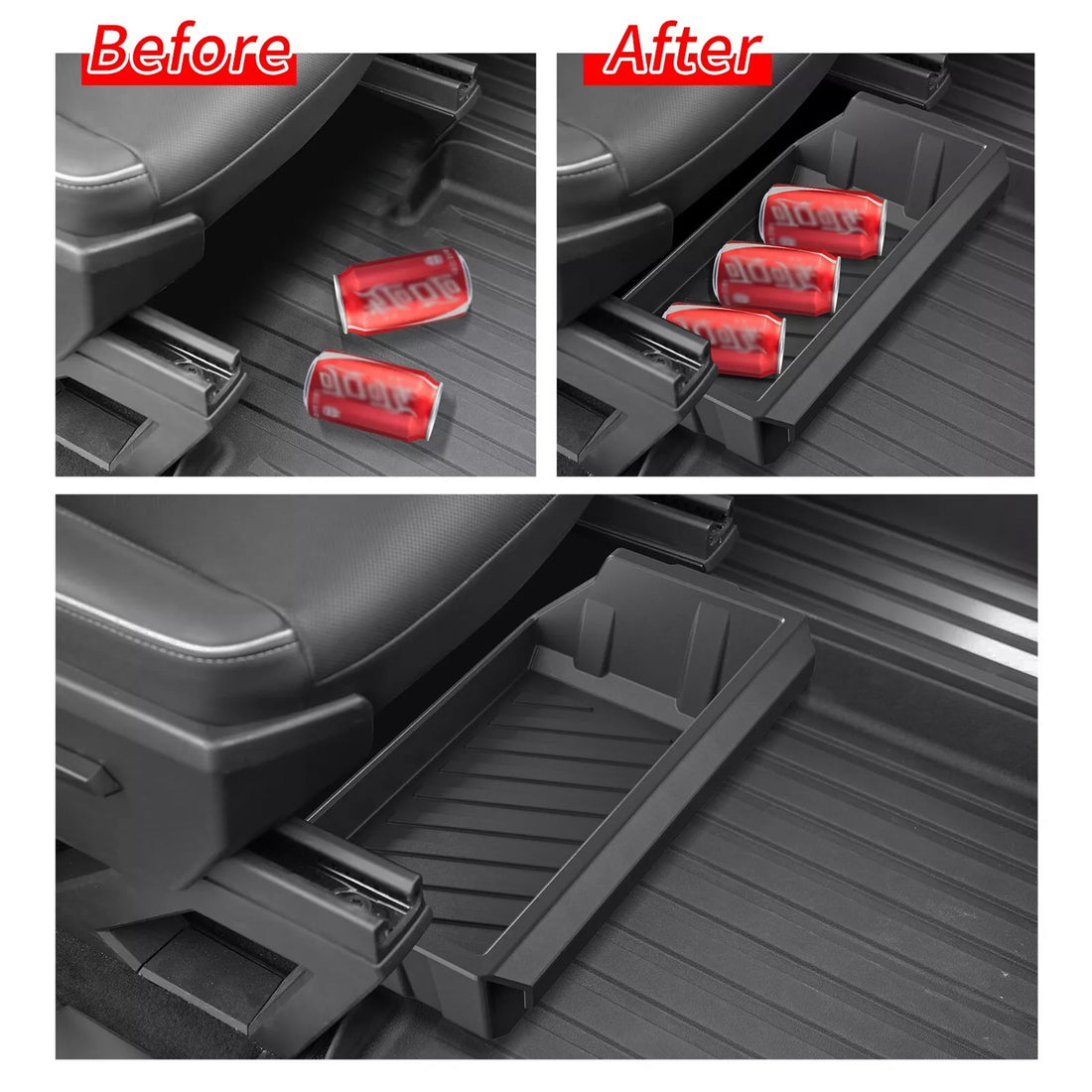 Tespart - Drawer-Type TPE Under-Seat Storage Box for Cybertruck
