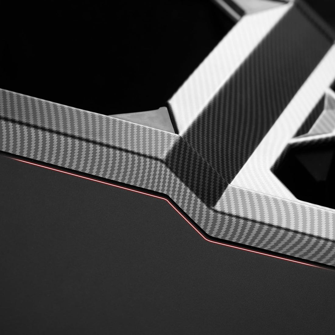 Tespart - Dry Carbon Fiber Center Console Cup Holder for Cybertruck